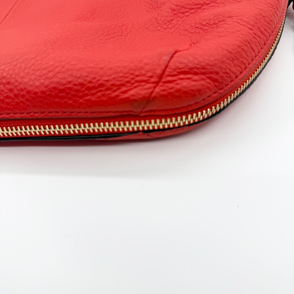 Tory Burch Ivy Slouchy Satchel Samba Red Pebbled Leather Handbag 32163 NEW - Picture 6 of 16